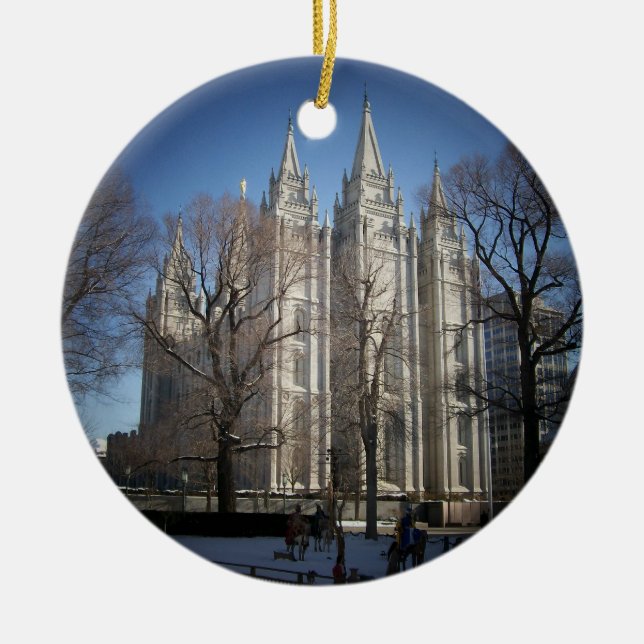 Salt Lake-Tempel-Verzierung Keramik Ornament (Vorne)