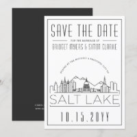 Salt Lake Wedding | Stilisierte Skyline Save the D