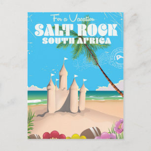 Salt Rock Südafrika Vintage Reiseplakat Postkarte