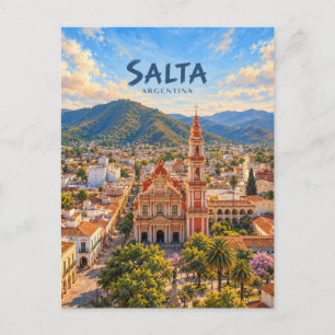 Salta Malerische Reise Kunst Postkarte