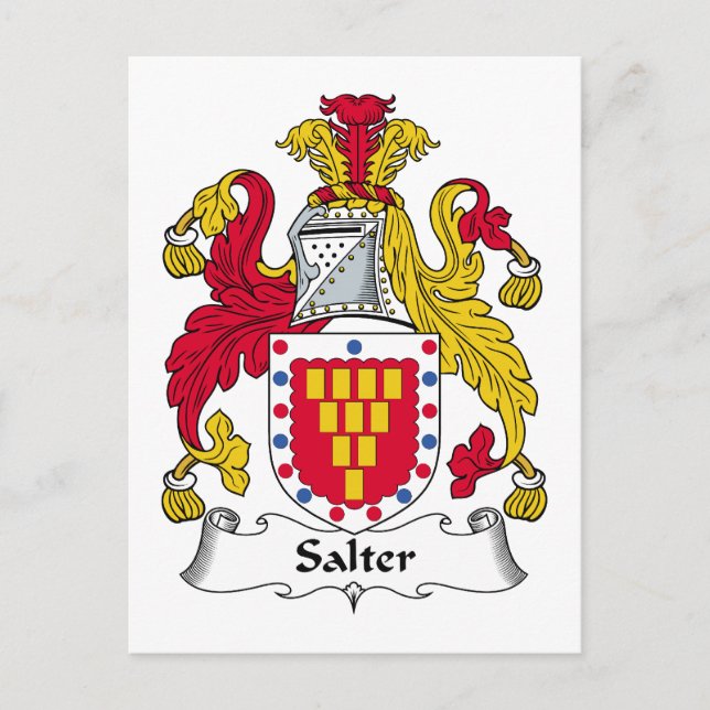 Salter Familienwappen Postkarte (Vorderseite)
