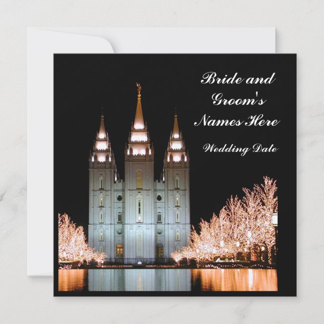 SaltLakeTempel-EinladungToWeddingEmpfang Einladung (Vorderseite)