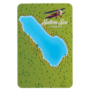 Salton Sea California USA Karte Magnet