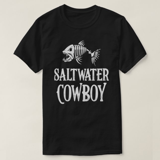 Saltwater Cowboy - Fischfang Angler Klassischer T  T-Shirt (Design vorne)