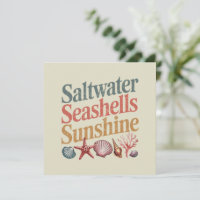 Saltwater Seashells Sunshine Summer Beach Urlaub