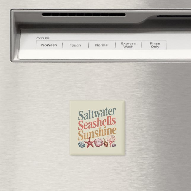 Saltwater Seashells Sunshine Summer Beach Urlaub Magnet (In Situ (Geschirrspüler))