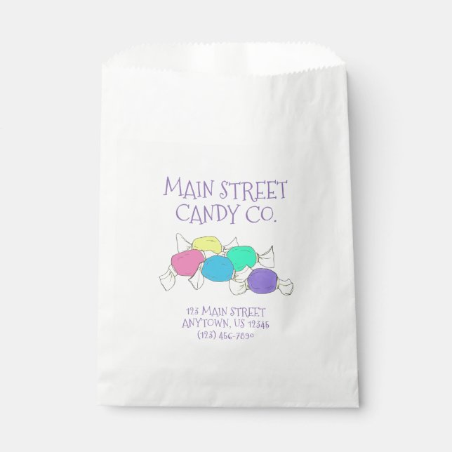 Saltwater Taffy Boardwalk Candy Shop Süßigkeiten Geschenktütchen (Vorderseite)