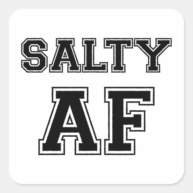 SALTY AF QUADRATISCHER AUFKLEBER (Vorderseite)