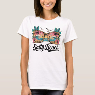 Salty Beach Lässig Summer T - Shirt