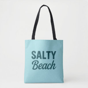 Salty Beach Leben   Grafischer Druck in Küsten-Tea Tasche