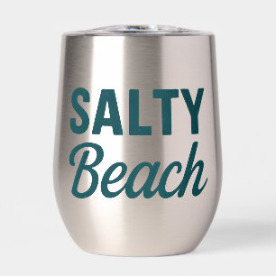 Salty Beach Life Teal Coastal Ocean Surf Grafik