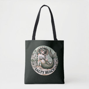Salty Beach Mermaid Spaß Funny Mermaids Tasche