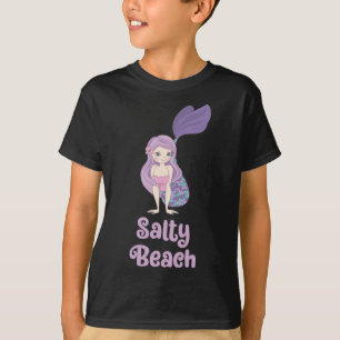 Salty Beach - Niedliche Meerjungfrau T-Shirt