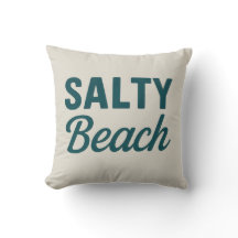 Salty Beach - Reversible Coastal Teal Ocean Print