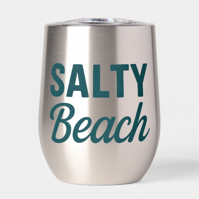Salty Beach Teal Coastal Life Ocean Graphic Print (Vorderseite)