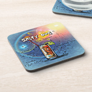 Salty Dog Cocktail (Nr. 6 von 12 Drink Recipe Set) Getränkeuntersetzer