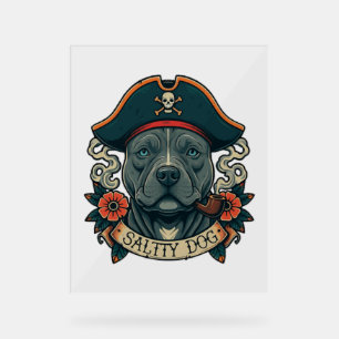 Salty Dog Pitbull Acrylschild