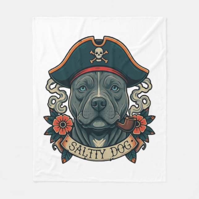 Salty Dog Pitbull Fleecedecke (Vorderseite)