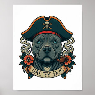 Salty Dog Pitbull Poster