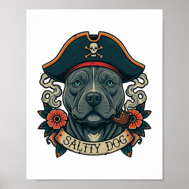 Salty Dog Pitbull Poster (Vorne)