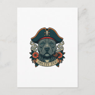 Salty Dog Pitbull Postkarte