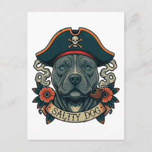Salty Dog Pitbull Postkarte