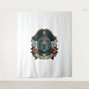 Salty Dog Pitbull Wandteppich
