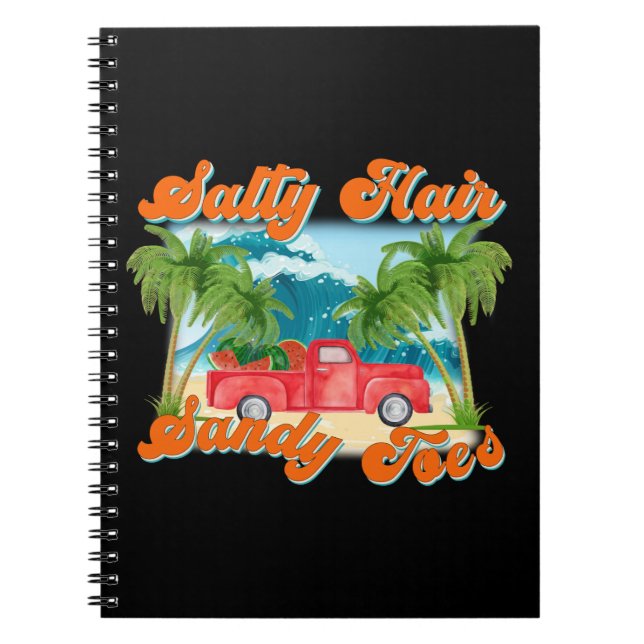Salty Hair, Sandy Toes | Tropeninsel Notizblock (Vorderseite)