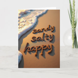 Salty Happy Birthday Sandkarte Karte