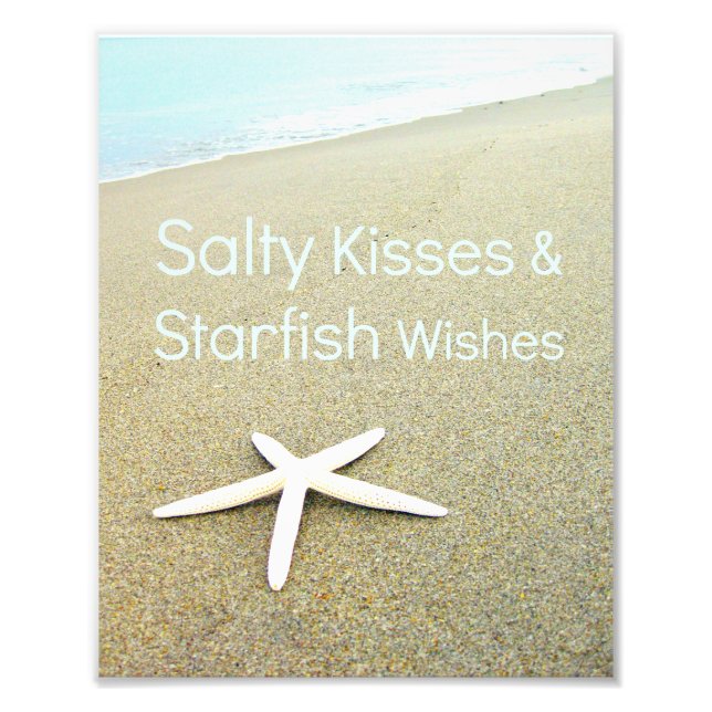 Salty Kisses & Starfish Wünsche Fotodruck (Vorne)
