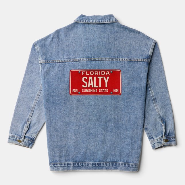 Salty Life 1969 | Retro Red Florida License Plate (Verso)