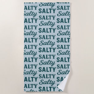 Salty Life Ocean Lover   Türkisblaue Grafikdruck Strandtuch