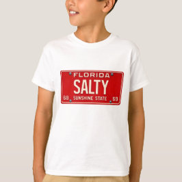 Salty Life Retro Florida License Plate Boys Surf T-Shirt