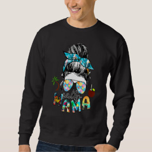 Salty Mama Hello Summer Beach Sommerzeit Messy Bu Sweatshirt