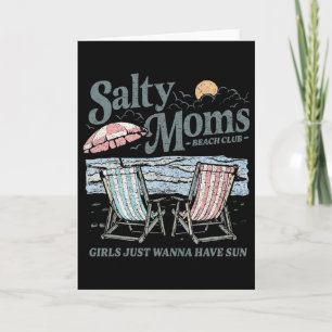 Salty Moms Beach Club Retro Urlaub Küsten-Vibes Karte