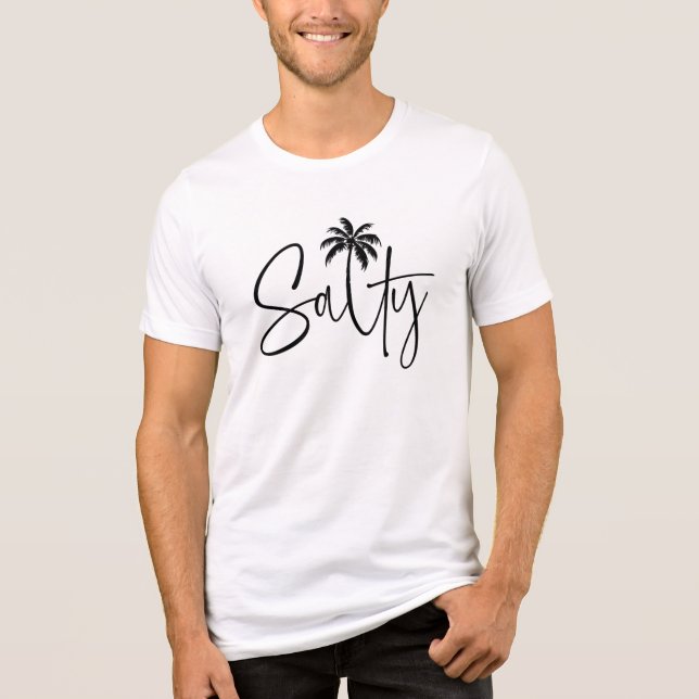 Salty Palm Design Tri-Blend Shirt (Vorderseite)
