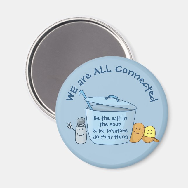Salty Potato Soup Magnet (Vorderseite/Rückseite)