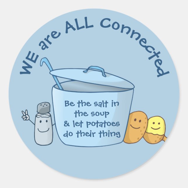 Salty Potato Soup Runder Aufkleber (Vorderseite)