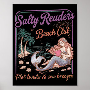 Salty Readers Beach Club Bücher Plot Twists Meer Poster