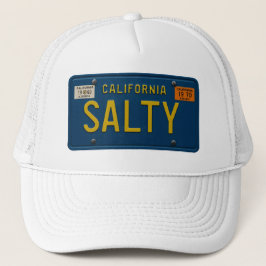 Salty Retro 1969 California License Plate Graphic Truckerkappe