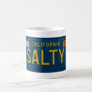 Salty Retro 1969 California Nummernschild Grafik Kaffeetasse