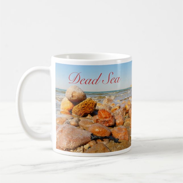 Salty Rocks on Dead Sea Shore, Jordan Tasse (Links)