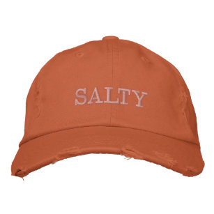 SALTY Sarcastic Redewendungen in Orange und Pink Bestickte Baseballkappe