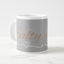 Salty Script with Heart Flourish, Birthday Gift  Jumbo-Tasse