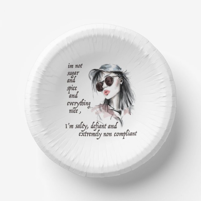 Salty und Defiant Pappteller (Vorderseite)