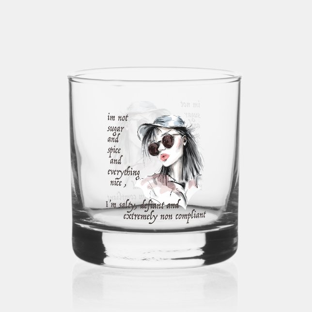 Salty und Defiant Whiskyglas (Vorderseite)