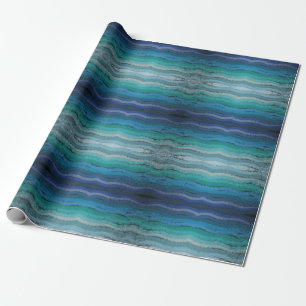 Salty Waves an der Küste auf schwarz Geschenkpapier
