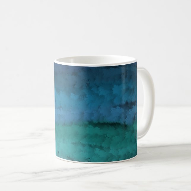Salty Waves an der Küste auf schwarz Kaffeetasse (VorderseiteRechts)