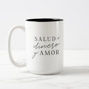 Salud Dinero y Amor Zweifarbige Tasse
