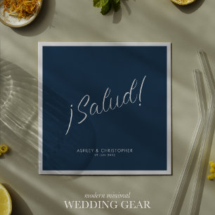 ¡Salud! Indigo Blue Minimal für jeden Anlass Cockt Serviette